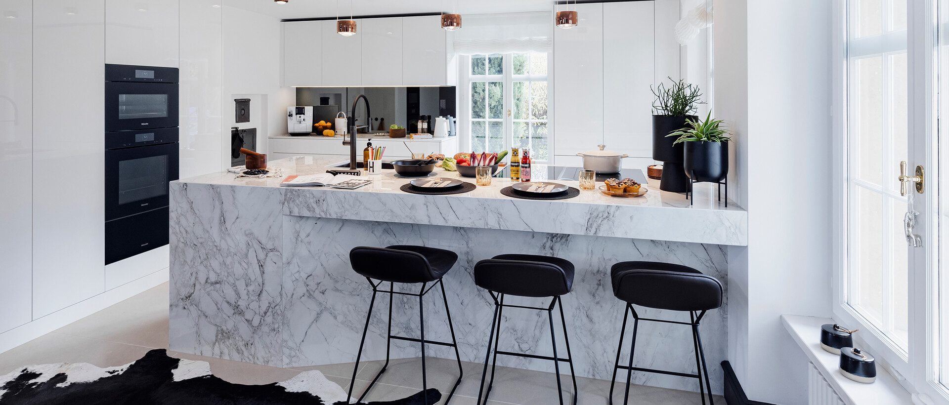 Herzog Küche Keramik in Marmorlook