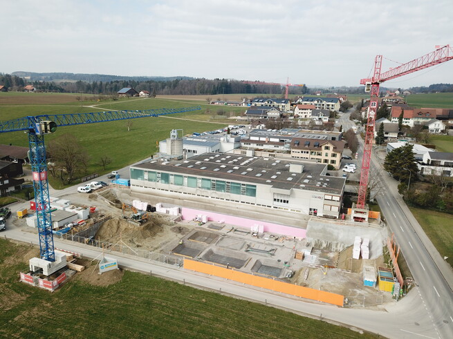 HERZOG Küchen Erweiterungsbau  HERZOG Küchen Erweiterungsbau Vogelperspektive