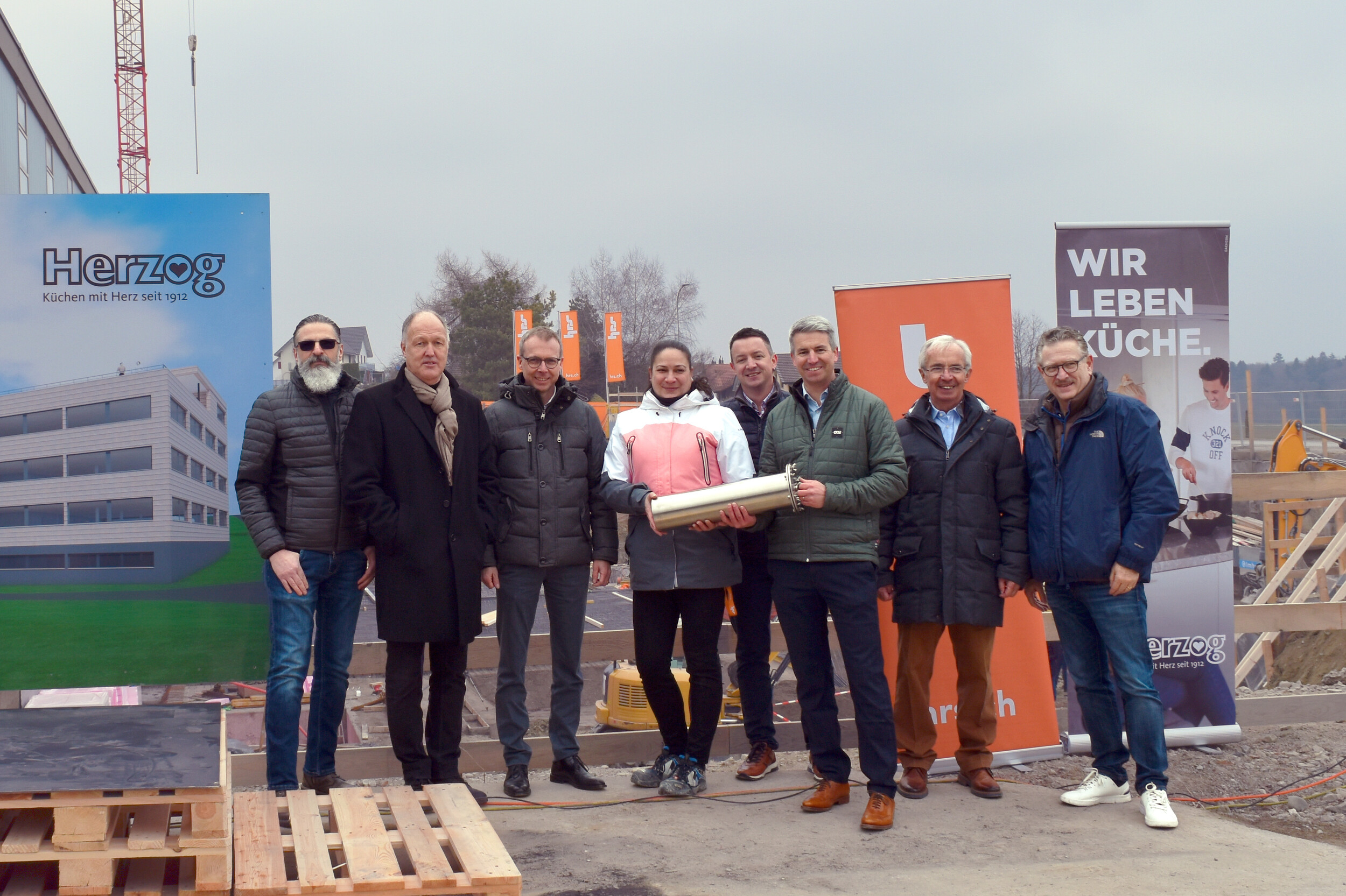 Grundsteinlegung Erweiterungsbau Unterhörstetten HERZOG Küchen Grundsteinlegung Erweiterungsbau
