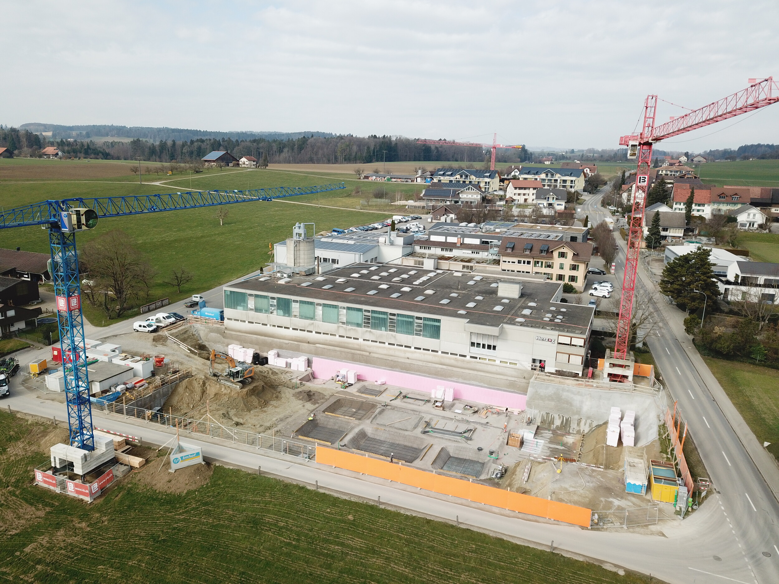 HERZOG Küchen Erweiterungsbau HERZOG Küchen Erweiterungsbau Vogelperspektive